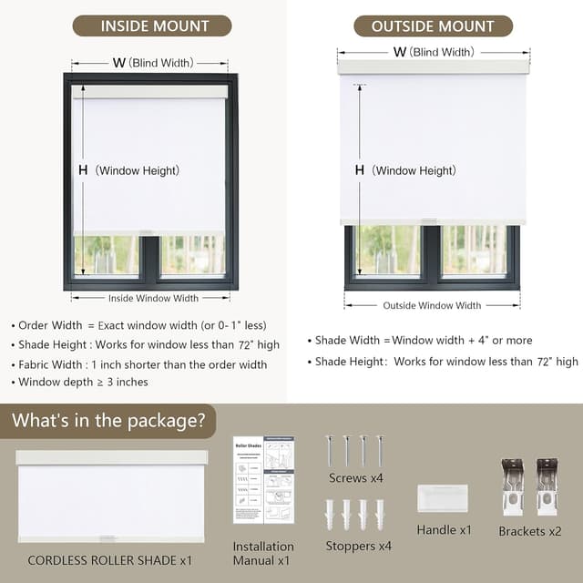 Thumbnail 4 de SUNOFF Cordless Blackout Roller Shades 31" x 72