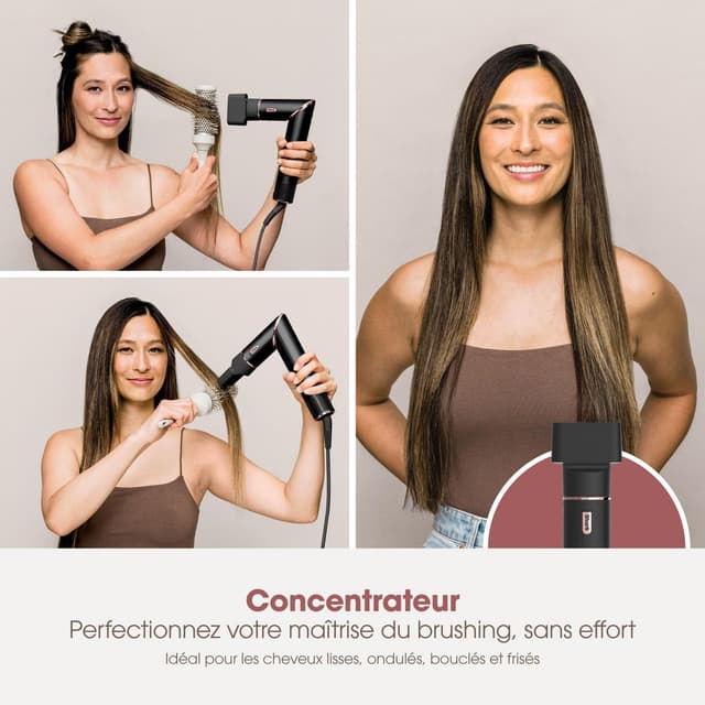 Detalle de Shark FlexStyle Air Styler & sèche-cheveux avec boucleurs auto-wrap, brosse ovale et concentrateur