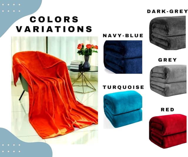 Detalle de Flannel Plush Fleece throw 220x240cm