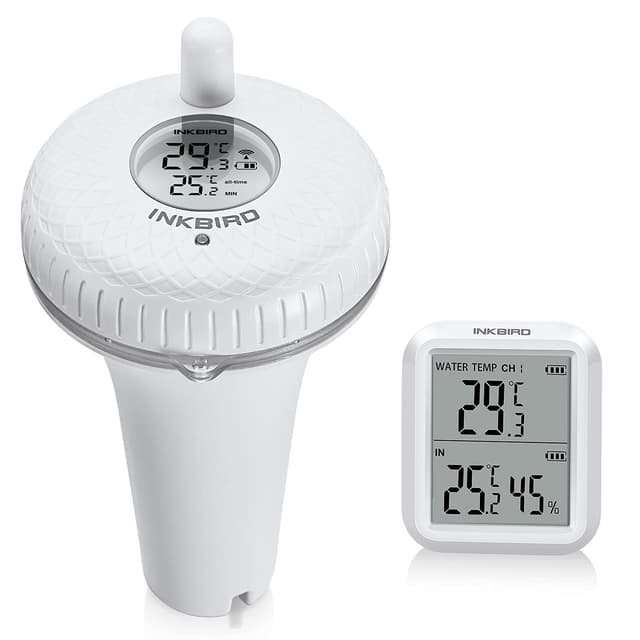 Detalle de Inkbird IBS-P01R Funk-Poolthermometer (schwimmend) – digitales Set mit Innenempfänger