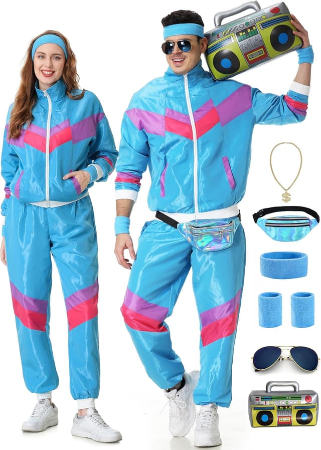 Detalle de KUKIKUKI 80er 90er Tracksuit 80er Outfit