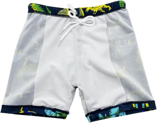 Detalle 2 de FedMois Kleinkinder Jungen Badeanzug 3-teiliges Set: Badeshirt, Badeshorts & Bademütze