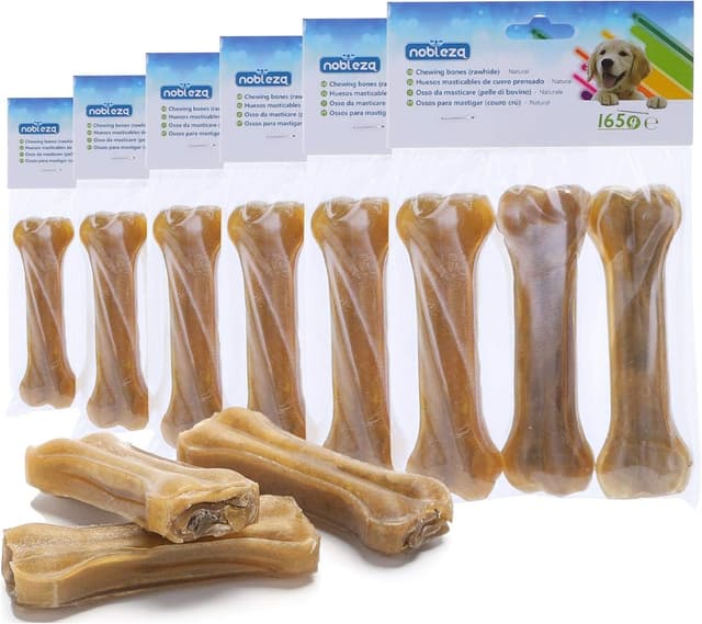 Detalle de Nobleza Hunde-Kauknochen aus Rinderhaut, 12,5 cm – 18 Stück