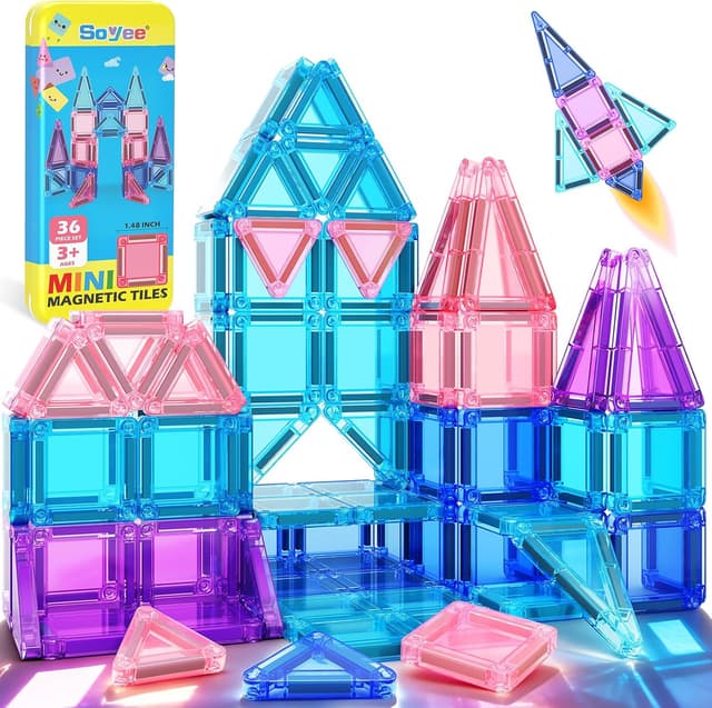 Detalle de Soyee Magnetic Tiles 36pcs Travel Set 🧩