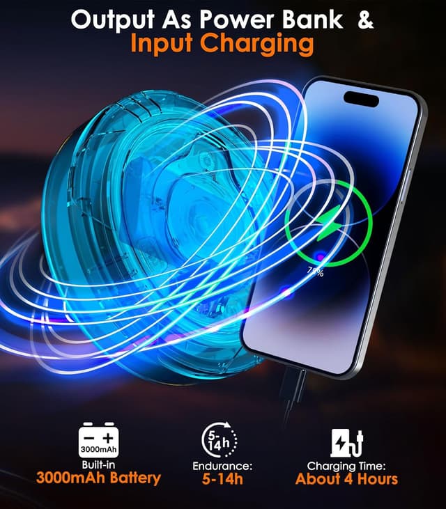 Detalle de MoKo 32.8ft Camping String Light – 4-in-1 rechargeable LED lantern, fairy lights & power bank