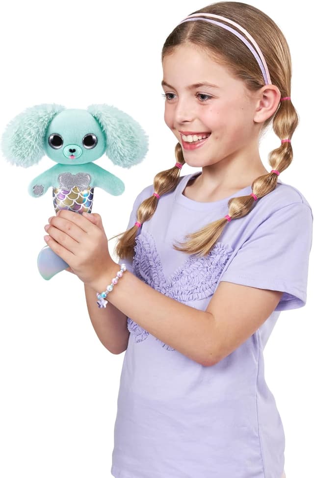 Thumbnail 6 de Pets Alive Furmaids von ZURU Meerjungfrau-Plüsch (Grüner Welpe) – interaktiv mit Licht, Sound & Kapsel