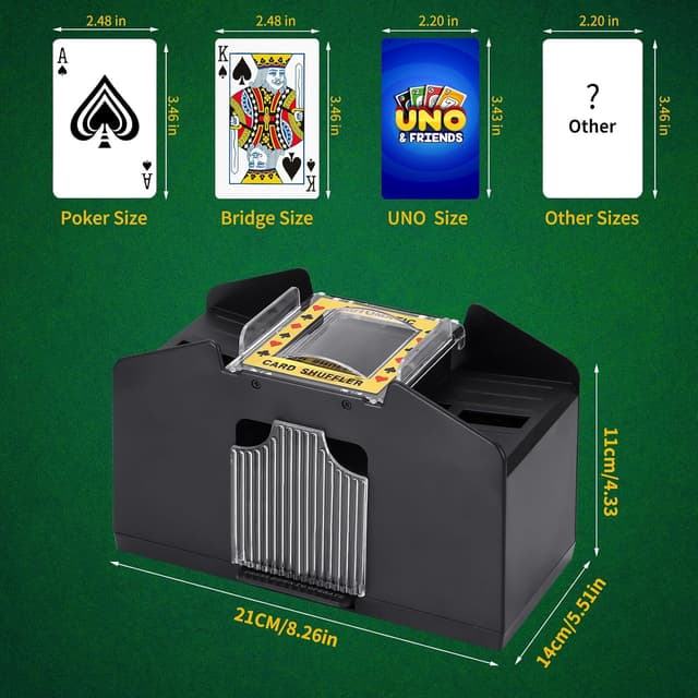 Thumbnail 6 de ZONJIE Automatic Card Shuffler Machine (4 Deck) – USB or Battery Electronic Card Shuffler