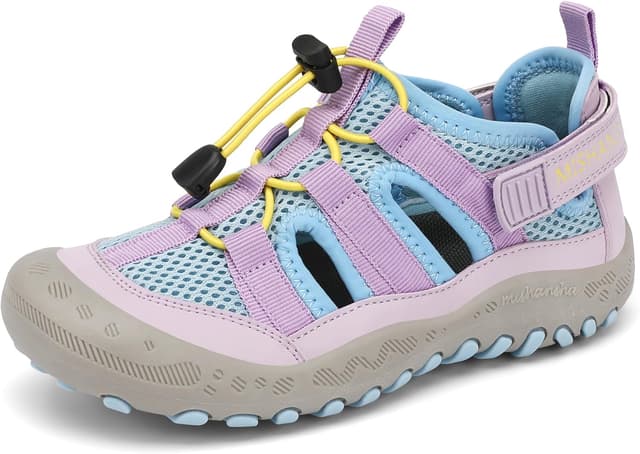 Detalle de Mishansha geschlossene Sandalen für Mädchen – Sommer-Sportsandalen mit gepolstertem Fußbett