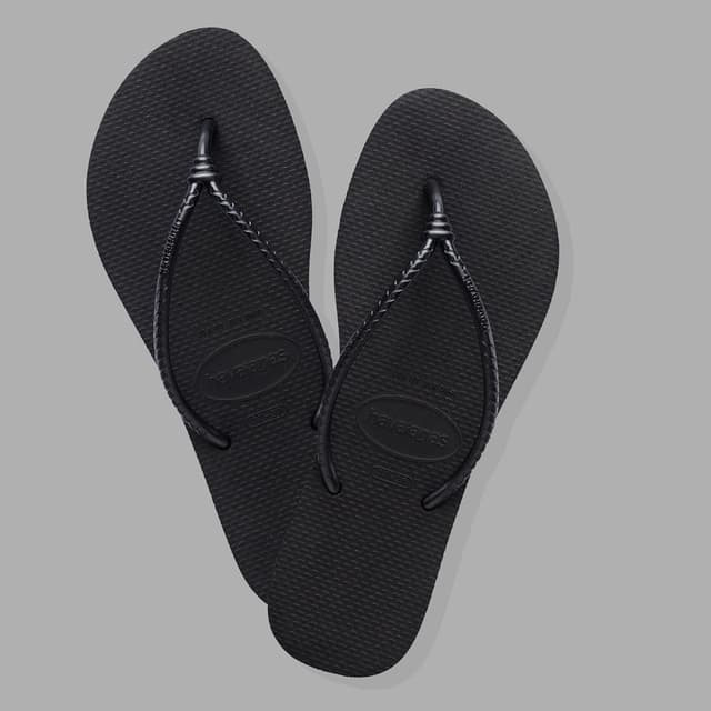 Detalle de Havaianas Slim Tube — tongs élégantes à lanières avec nœud, confort pour femme