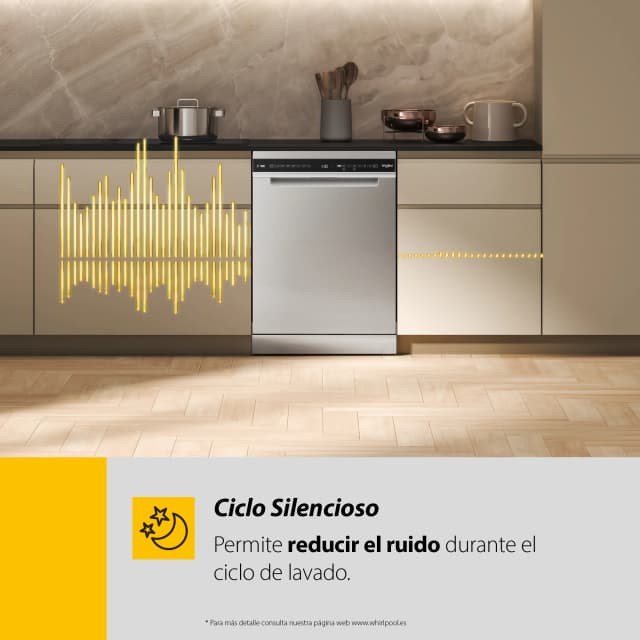 Detalle 1 de Whirlpool Lavavajillas 15 Servicios, 3 Bandejas, 60 cm