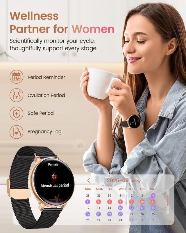 Thumbnail 3 de RUXINGX Smartwatch Damen 1,27 Zoll Telefonfunktion