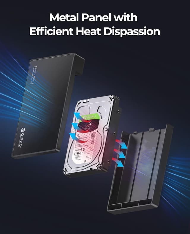 Detalle 2 de ORICO 3588US3 Case esterno per hard disk/SSD SATA USB 3.0 da 3,5 pollici fino a 20 TB