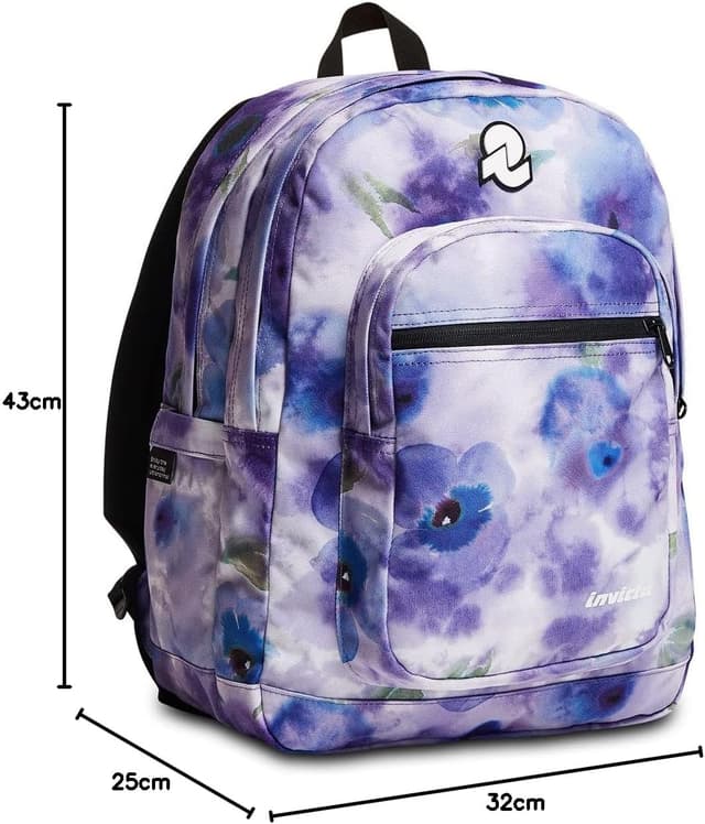 Detalle de Invicta Jelek Zaino doppio scomparto con tasca porta PC e porta borraccia, 38 litri