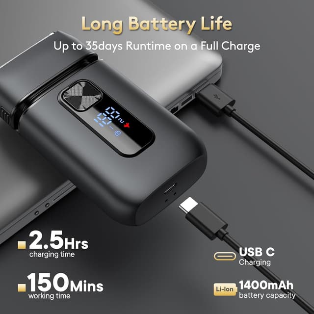 Detalle 2 de Brightup Foil Shaver USB-C Rechargeable foil razor