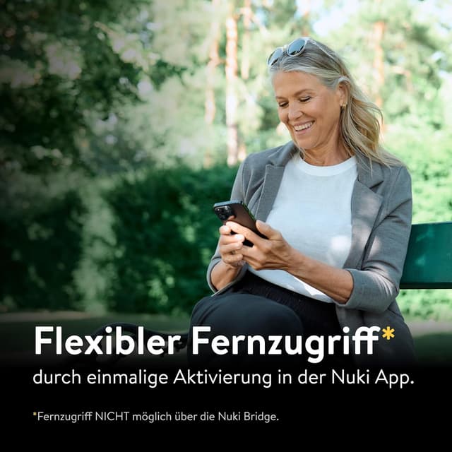 Detalle de Nuki Smart Lock Go (2025) – elektronisches Türschloss mit Bluetooth, WLAN & Matter, inkl. Keypad