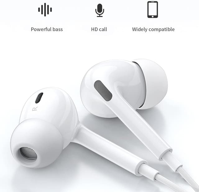 Detalle 2 de MFi Certified Lightning Earphones for iPhone with Microphone and Volume Control