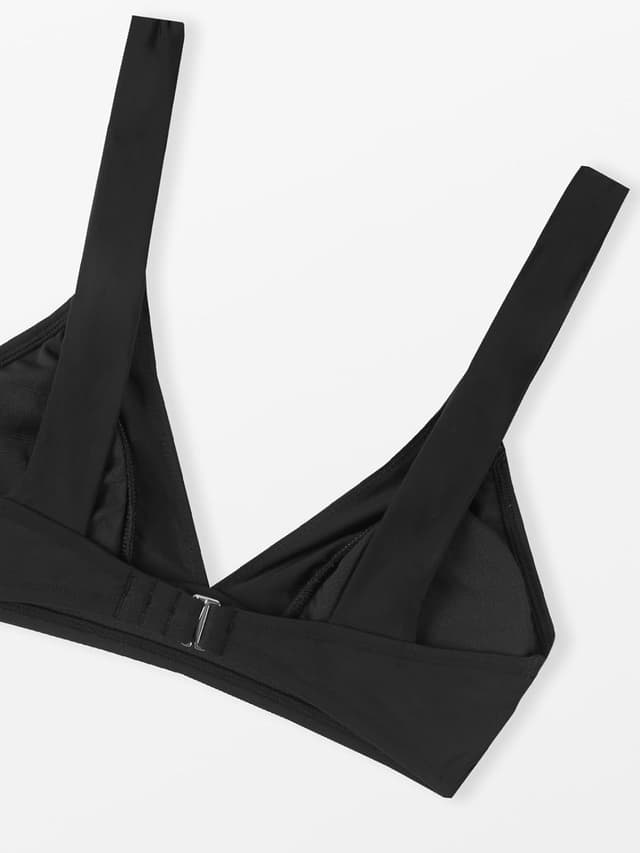 Detalle de CUPSHE Bikini da donna a vita alta con scollo a V e spalline larghe (coppe morbide rimovibili) vintage push up, 2 pezzi