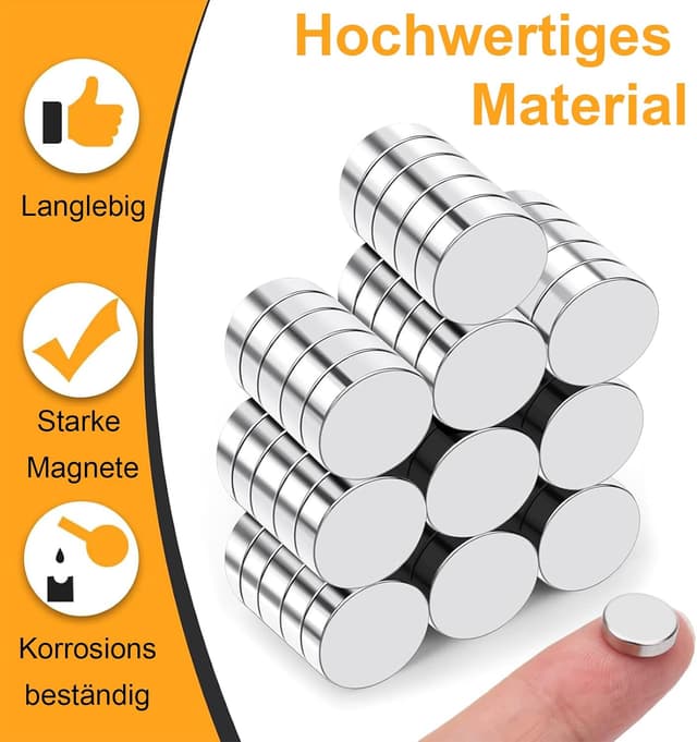 Detalle 2 de Delaga 100 Stück Magnete 8x3mm