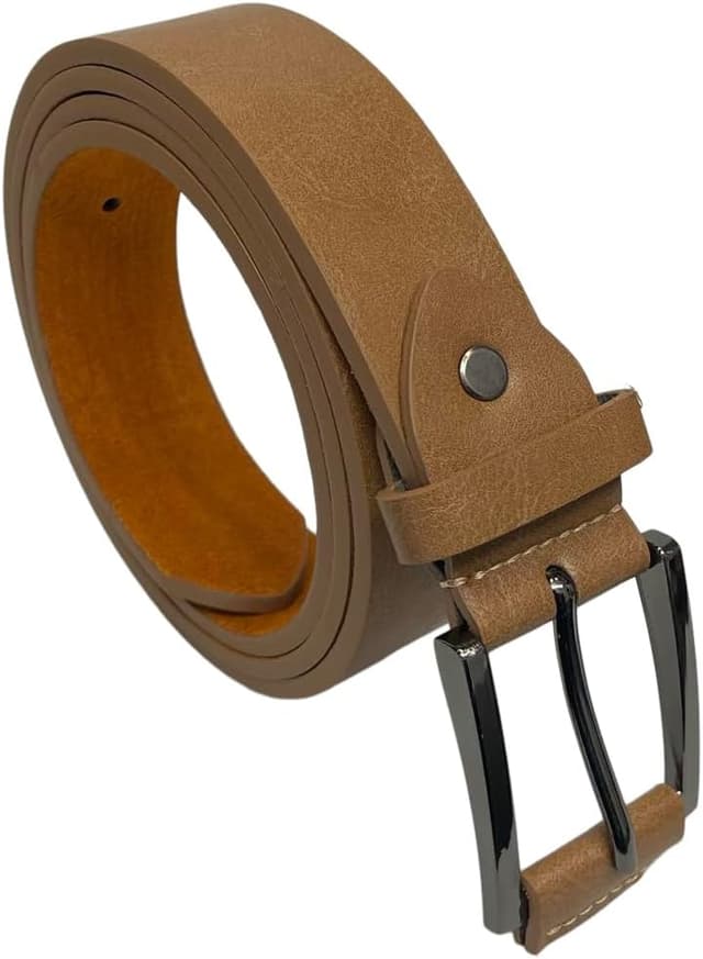 Detalle de Men’s Leather Trouser Belt (Black or Tan) – 1.25 inch Wide, Milano SoBo Leather