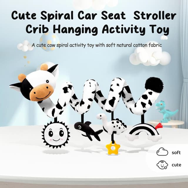 Detalle 2 de Spiral Car Seat Baby Toys High-Contrast 0-6 Months
