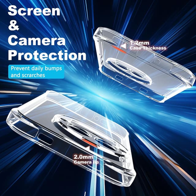 Thumbnail 6 de FDHYFGDY Hülle für Realme GT 8 Pro (TPU + Schutzfolie) transparent – stoßfest, kratzarm