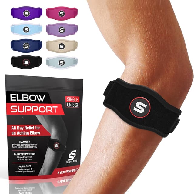 Detalle de Sleeve Stars Tennis Elbow Brace Adjustable Strap 9"–23"