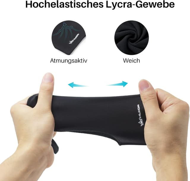 Detalle de HUION Künstler-Zeichenhandschuh für Zeichentablett & Skizzieren – Zwei-Finger-Design, elastisches Lycra, Groß