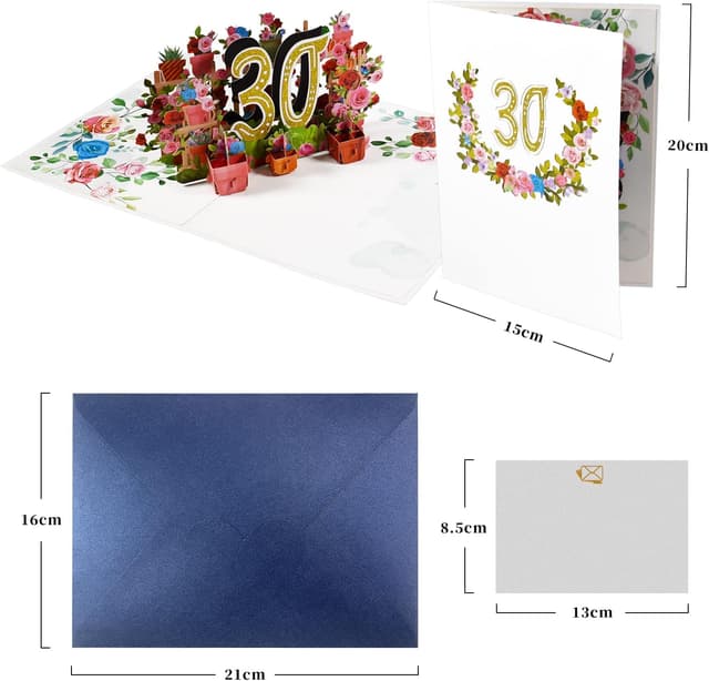 Detalle 2 de 3D Pop-Up Karte 30 Jubiläum Rosenkranz