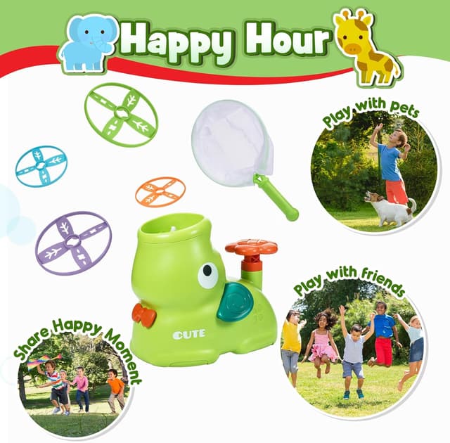 Detalle de Veopoko flying disc launcher outdoor toy set for kids (ages 3–8)