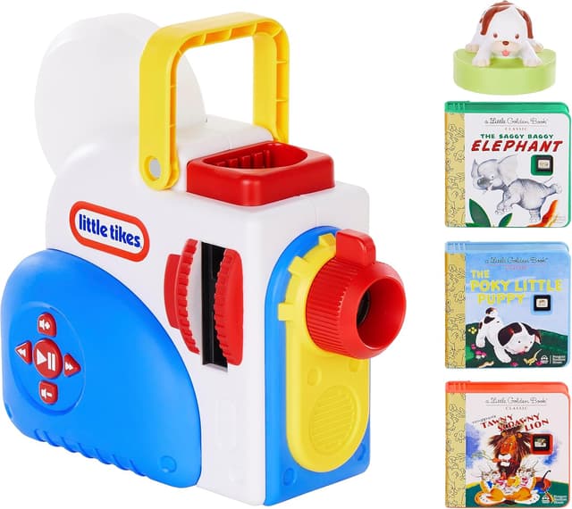 Detalle de Little Tikes Storytelling Machine Set with Time for Stories, Audio-Repeat Book & Night Light