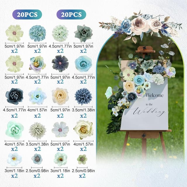 Thumbnail 2 de zhufubao 40 Stück Kunstblumen 2,5–5 cm