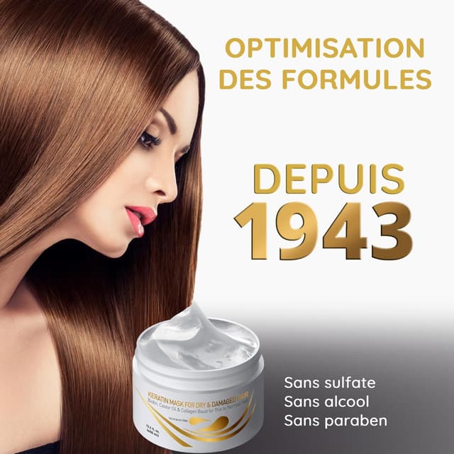 Detalle de Vitamins Masque Keratine Cheveux Fins 2‑en‑1