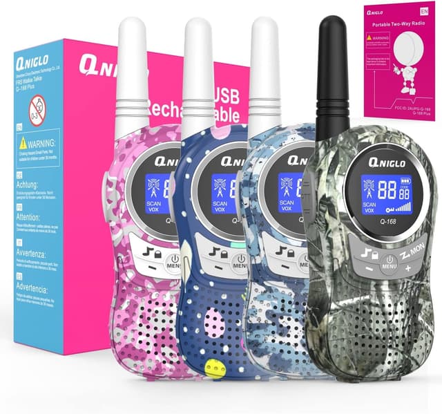 Thumbnail 6 de QNIGLO Q168Plus Talkie-Walkie Camouflage 4-pack