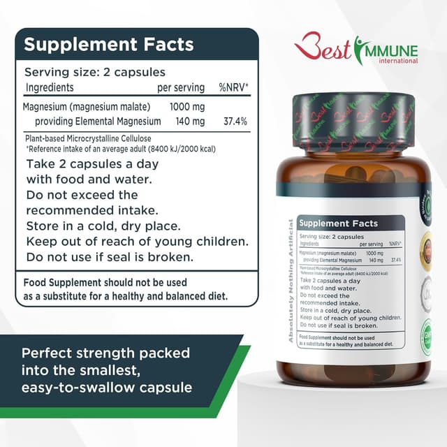 Detalle 2 de Best Immune Magnesium Malate 500mg