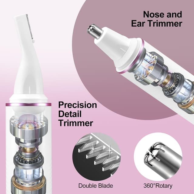 Detalle de Painless Nose Hair Trimmer 2025, IPX7 Waterproof ✂