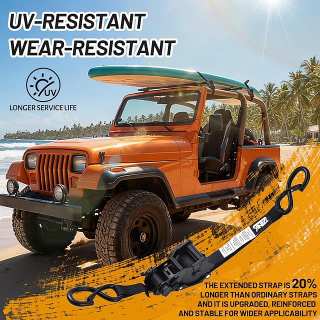 Thumbnail 2 de 1800LB Retractable Ratchet Straps 🚚