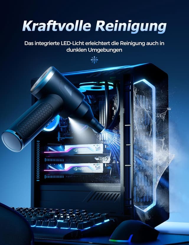 Detalle 2 de Druckluft Staubgebläse 9000mAh Akku 🧹