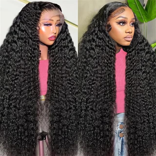 Detalle de Tyiu 30 Inch Deep Wave Lace Front Wig 250D
