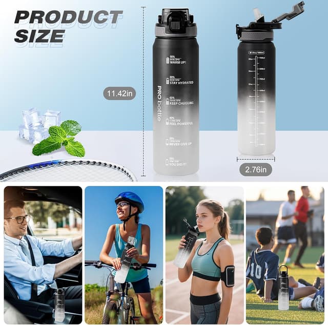 Thumbnail 4 de SEASEVEN Sports 1L water bottle with straw 🚰