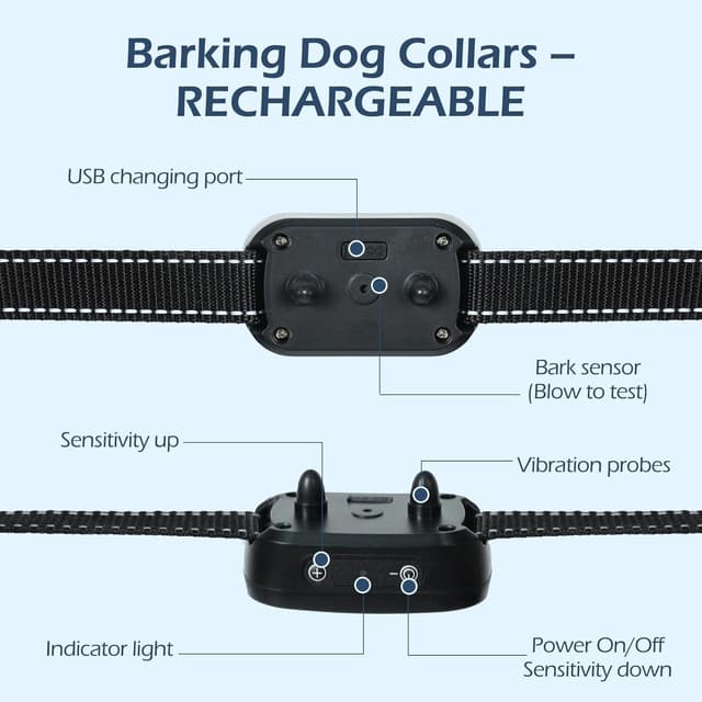 Detalle de Adjustable anti bark collar with vibration