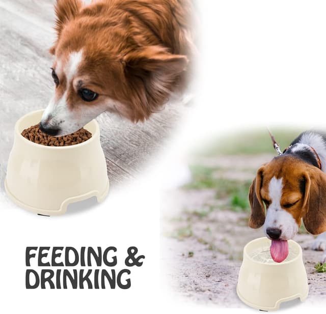 Detalle de TOWEAR Long Ears Dog Bowl (Spaniel) – Elevated, Non-slip Raised Feeder for Food & Water