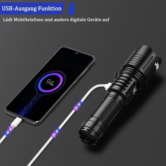 Thumbnail 4 de JAY-PARK Taschenlampe LED 500000 Lumen