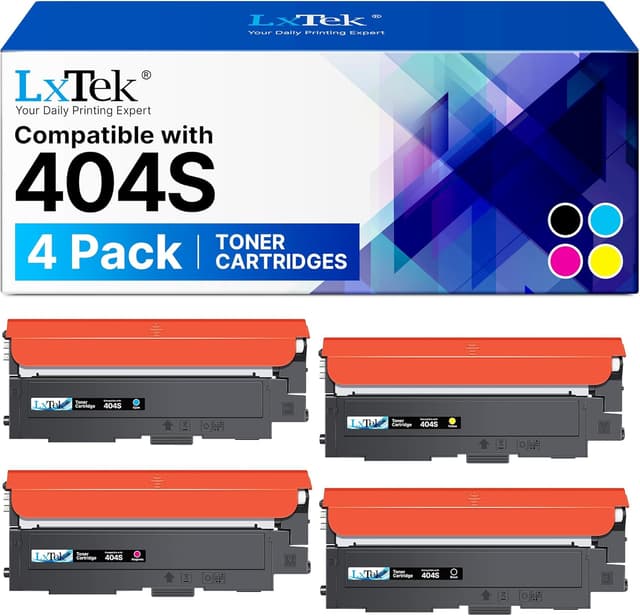 Detalle de LxTek 404S compatible toner 4-pack (CLT-P404C) for Samsung Xpress SL-C430/C480 series