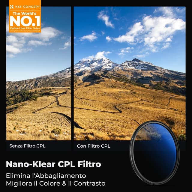 Detalle 2 de K&F CONCEPT Nano-Klear CPL 55 mm