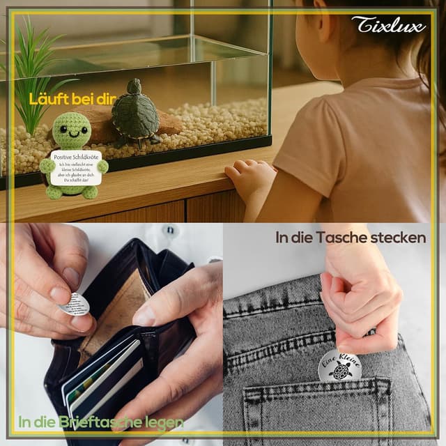 Detalle 2 de Tixlux Pocket Hug Schildkröte 5 x 7 cm