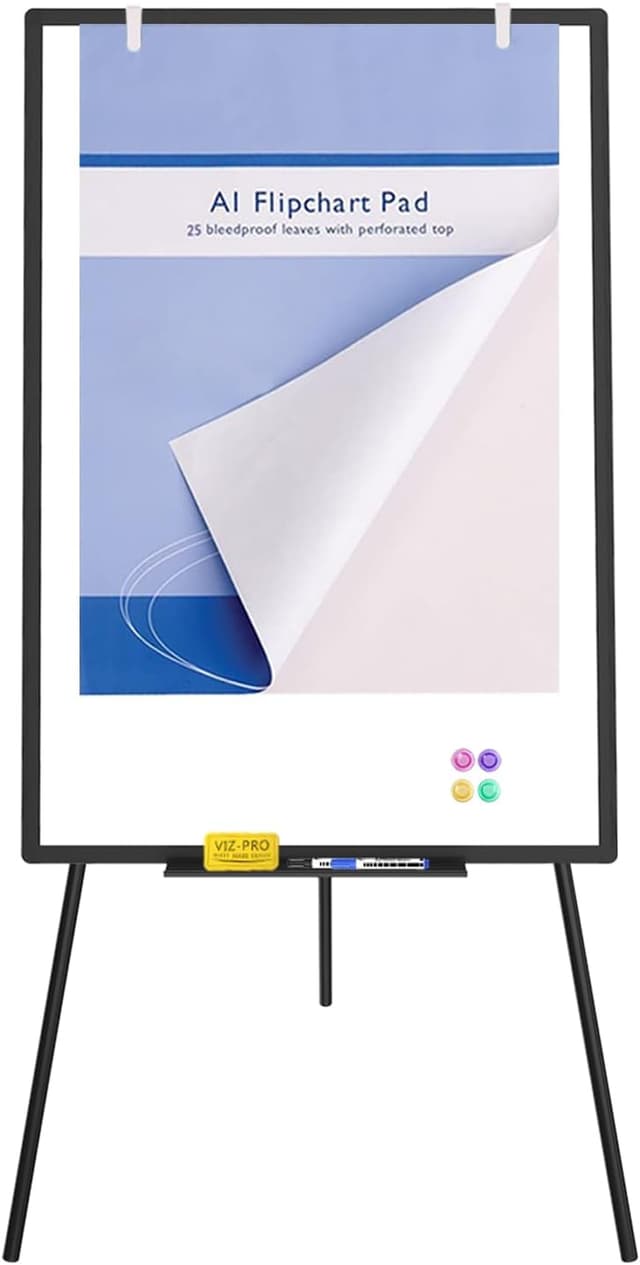 Detalle 2 de VIZ-PRO Magnetic Whiteboard Easel 90 x 60 cm ๐ช