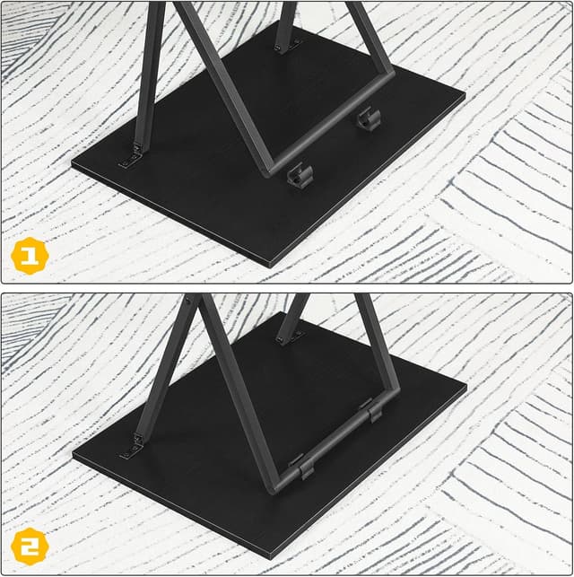 Thumbnail 6 de HOOBRO Tavolino pieghevole industriale da divano EBK15BZ01 (48 x 36 x 66,5 cm) color nero