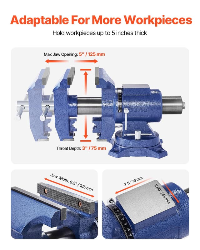 Thumbnail 6 de VEVOR Morsa per Carichi Pesanti 165 mm
