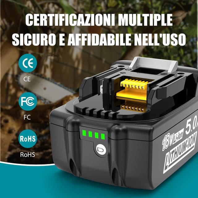 Thumbnail 3 de MoeuGreenBattX Batteria 5Ah per Makita 18V 🛠