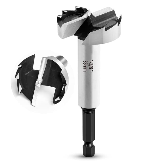 Detalle de NICAVKIT Professional Forstnerbohrer 35 mm (Sechskantschaft 6,35 mm) für Holz